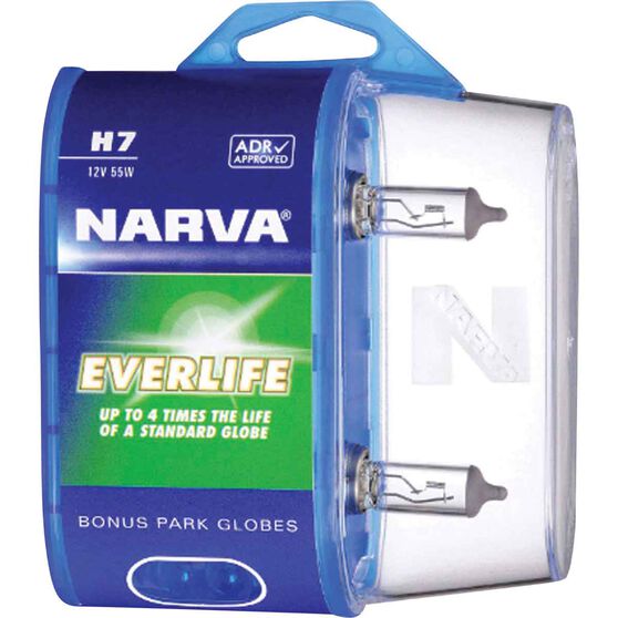 Narva Everlife Headlight Globes - H7, 12V 55W, 48329BL2, , scaau_hi-res