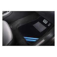 SCA Carpet Opal Floor Mats Black/Blue Set of 4, , scaau_hi-res