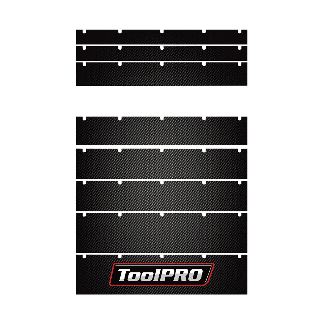 ToolPRO Tool Cabinet Magnet Fascia Set - Black Carbon Fibre, Suits 26" Chest & 27" Cabinet, , scaau_hi-res