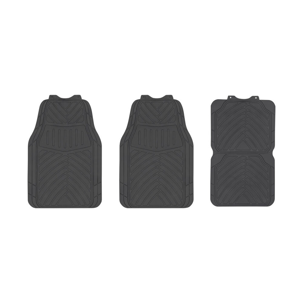 SCA Essential Black Rubber Car Floor Mats Supercheap Auto