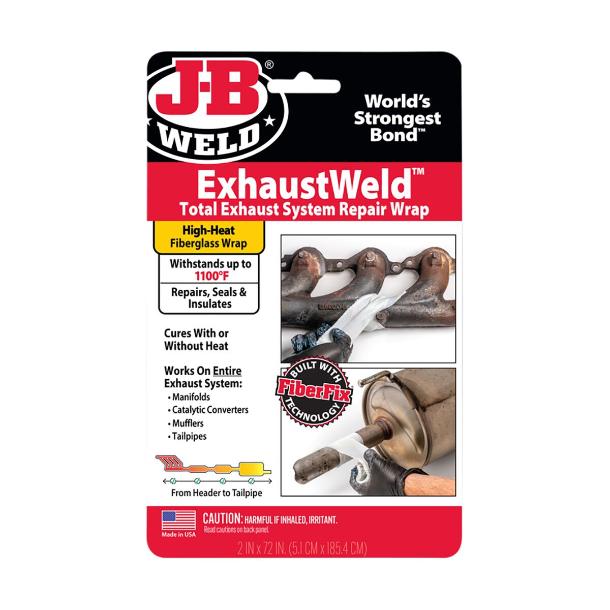 JB Weld ExhaustWeld Fibreglass Exhaust Repair Wrap 38572, , scaau_hi-res