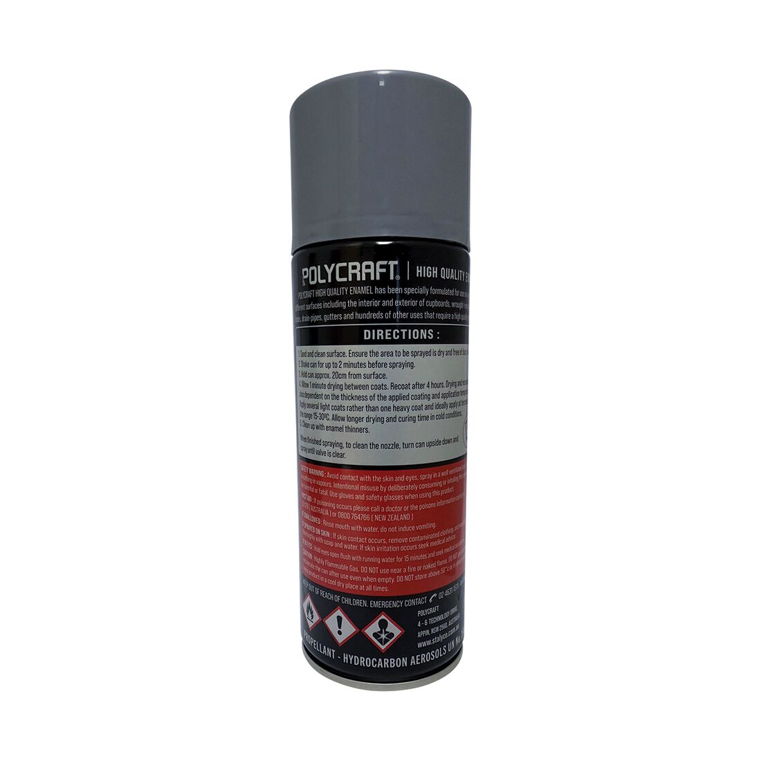 Polycraft Premium Enamel Spray Paint - Grey Primer, , scaau_hi-res