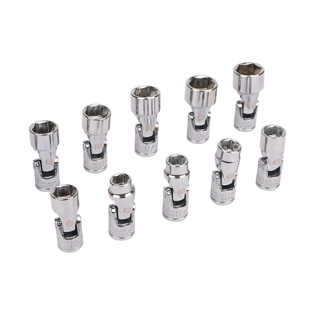 ToolPRO 3/8" Uni Joint Shallow Socket Set 10 Piece, , scaau_hi-res