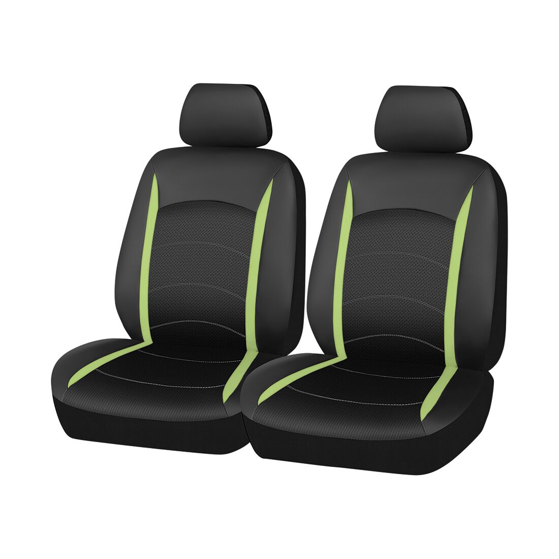 SCA Seat Cover Leather Look and Mesh Size 30A Green, , scaau_hi-res