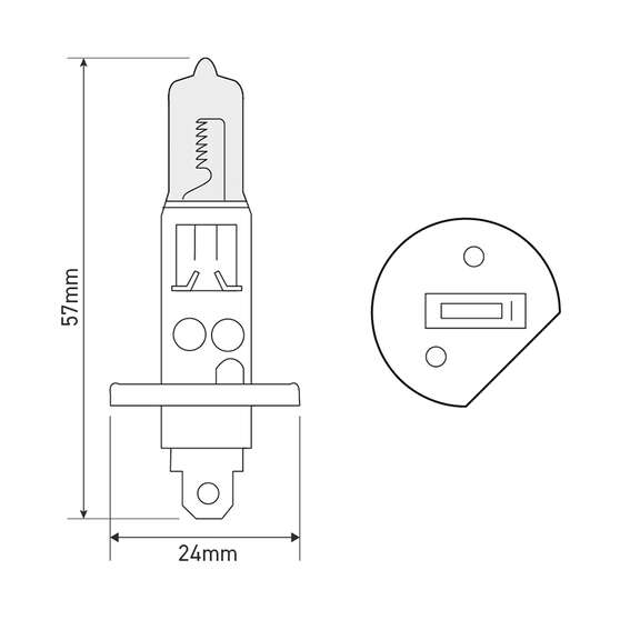 SCA Headlight Globe - H1 12V 55W, , scaau_hi-res