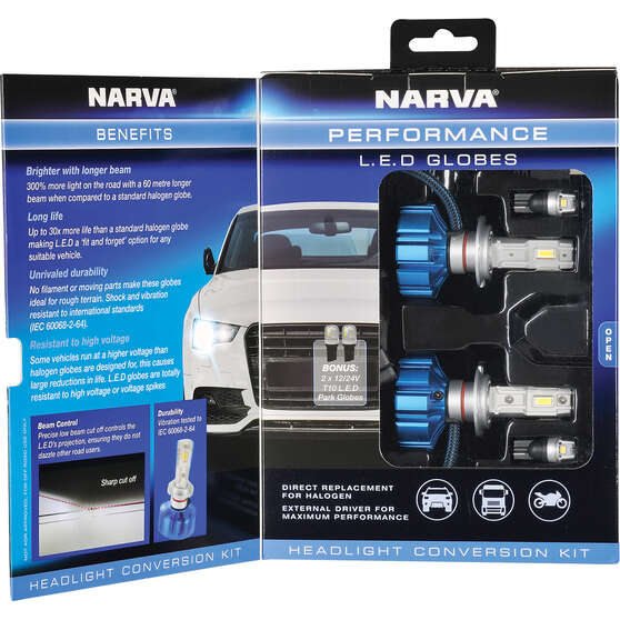 Narva Gen III LED Headlight Globes - H7 12/24V, 18447, , scaau_hi-res