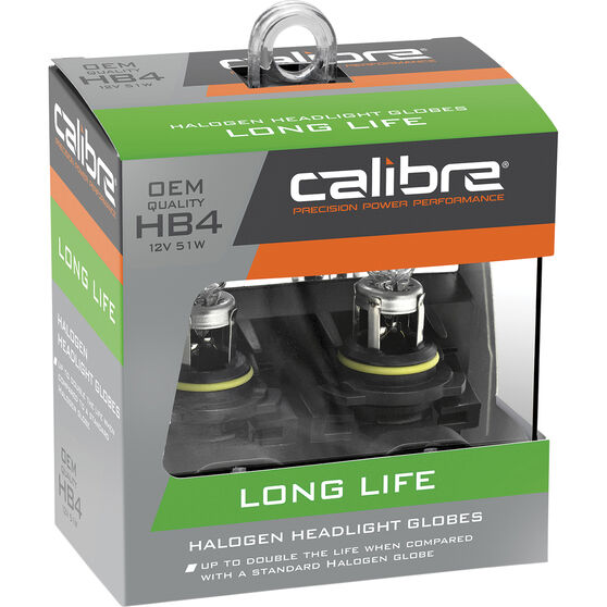 Calibre Long Life Headlight Globes - HB4, 12V 51W, CALLHB4, , scaau_hi-res