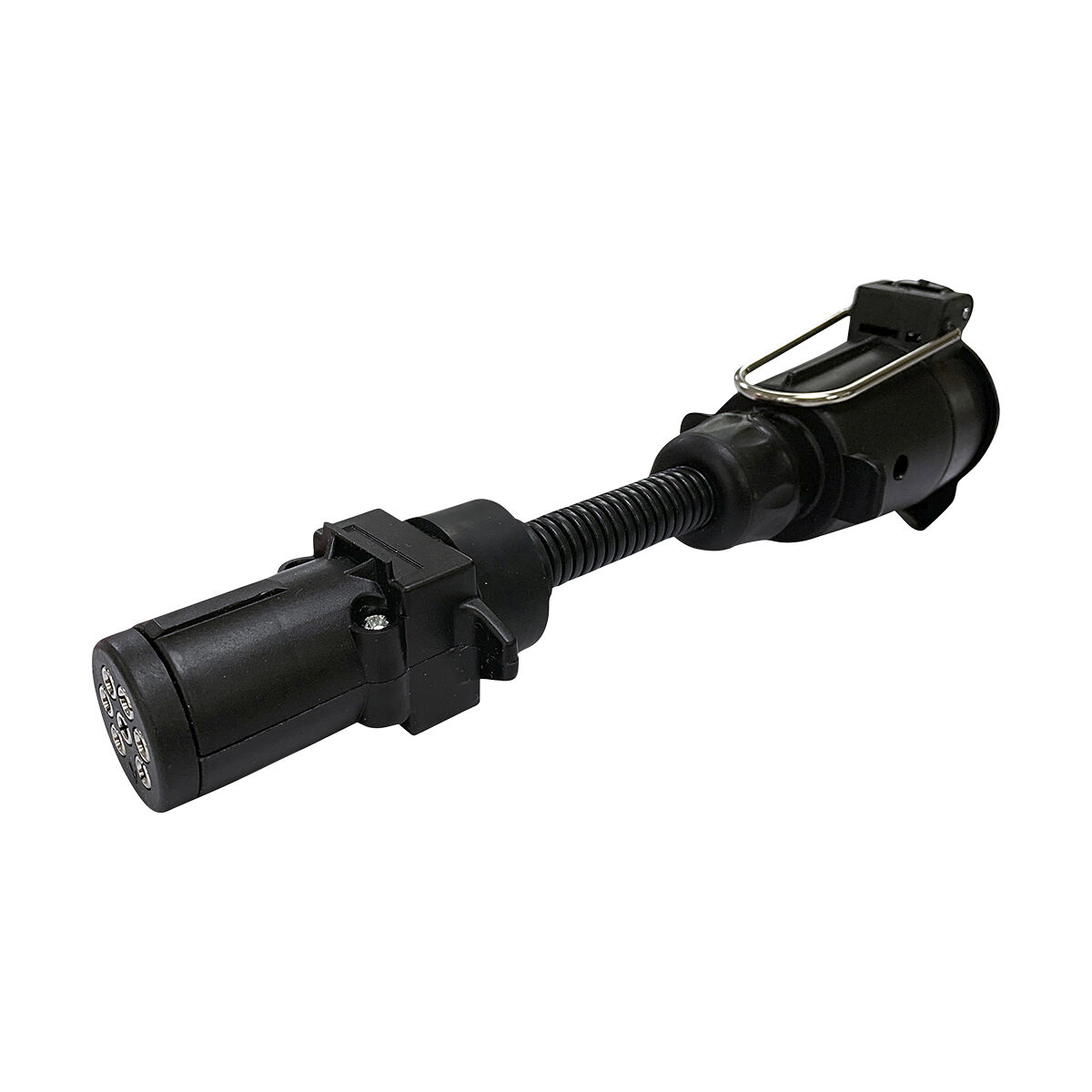 SCA Trailer Adaptor 7 Pin Small Round Socket To 7 Pin Large Round Plug, , scaau_hi-res