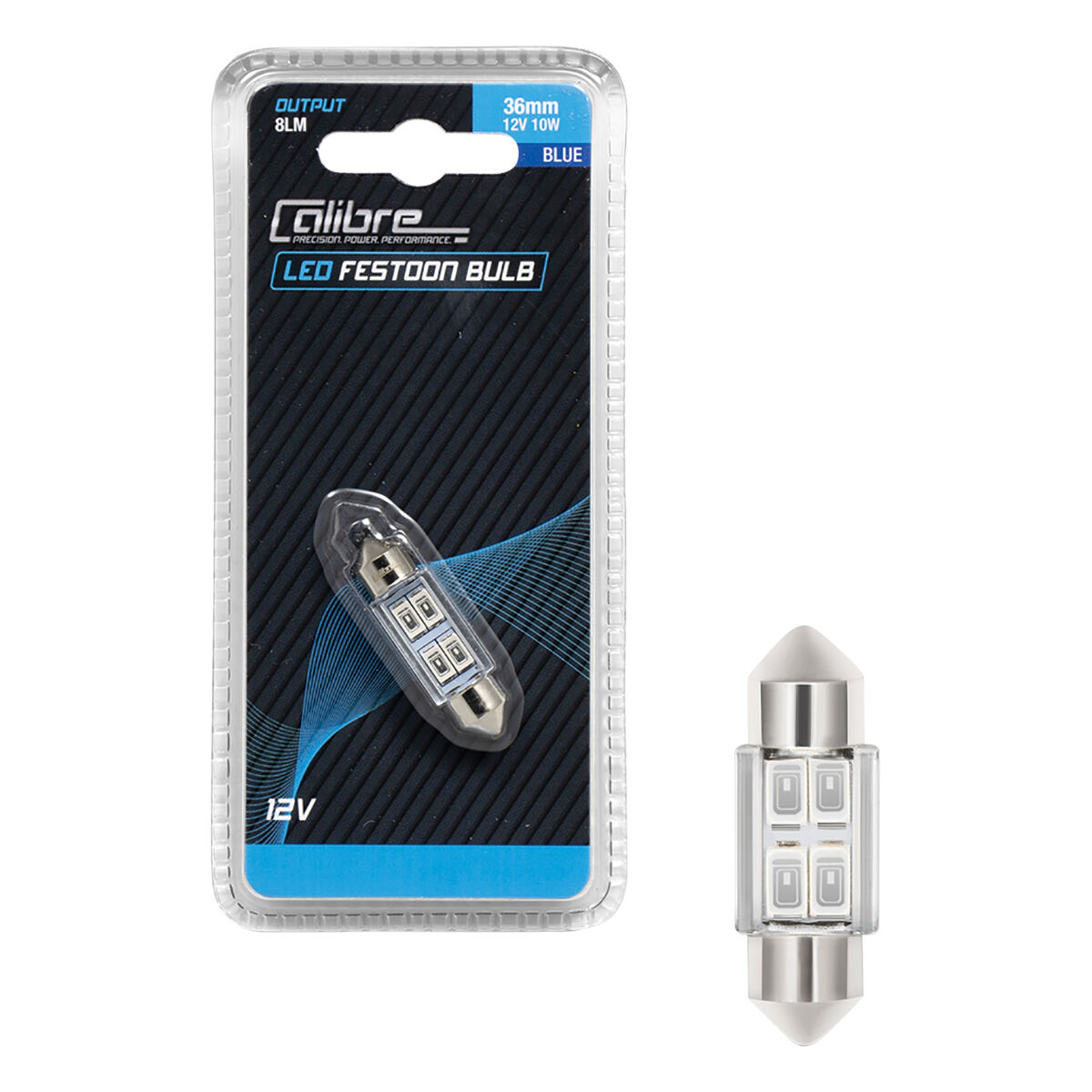 Calibre Automotive Globes LED Blue Festoon 12V 10W 36mm