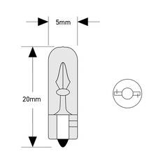 SCA Incandescent Globe - T5 12V 1.2W - 2 Pack, , scaau_hi-res