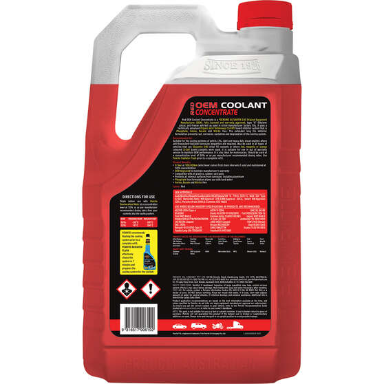 Penrite Red Long Life Anti Freeze / Anti Boil Coolant Concentrate - 5 Litres, , scaau_hi-res