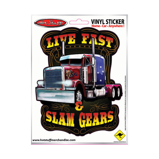 Sticker Truckies Live Fast, Vinyl, , scaau_hi-res