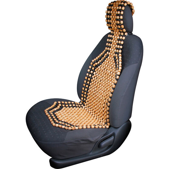 Sca Wooden Bead Seat Cushion Natural Single