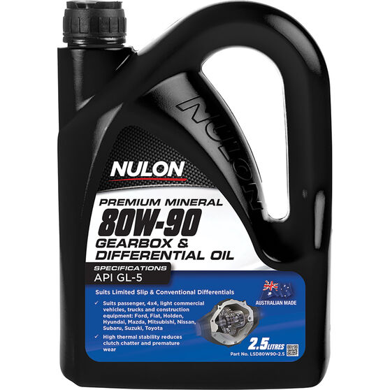 Nulon Gear Oil 80W-90 2.5 Litre, , scaau_hi-res