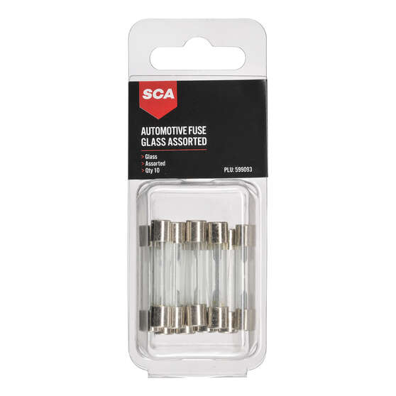 SCA Automotive Fuses - Glass Assorted, 10 Pack, , scaau_hi-res