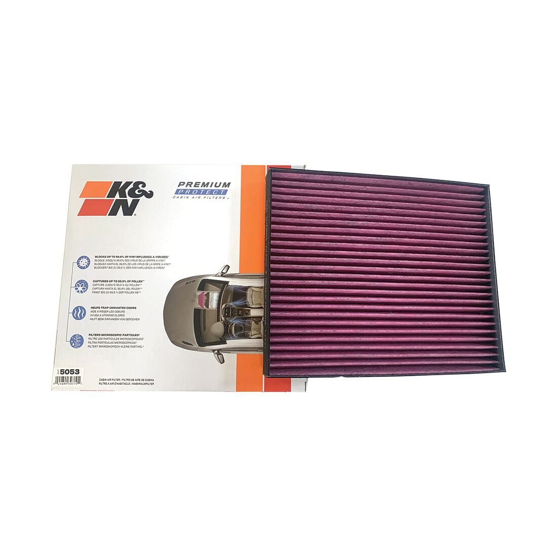 K&N Premium Disposable Cabin Air Filter - DVF5053, , scaau_hi-res