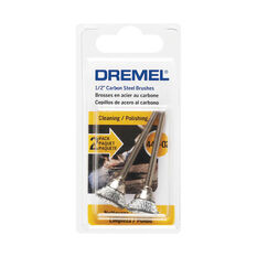 Dremel 2pk Carbon Steel 3.2mm Shank 13mm Dia Brush, , scaau_hi-res