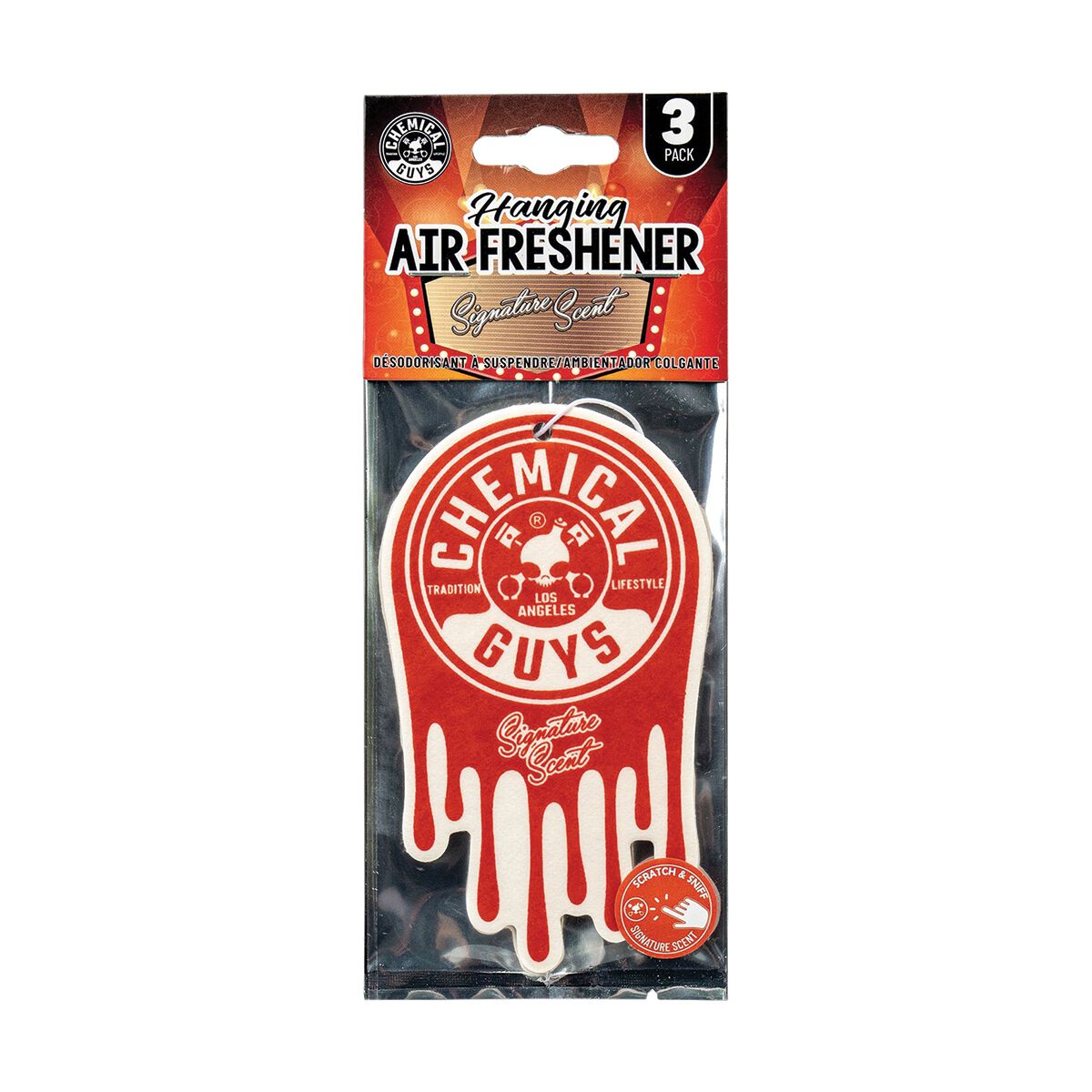 Chemical Guys Airfreshener 3 Pack Signature Scent, , scaau_hi-res