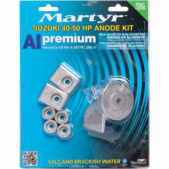 Martyr Alloy Outboard Anode Kit - CMSZ4050KITA, , scaau_hi-res