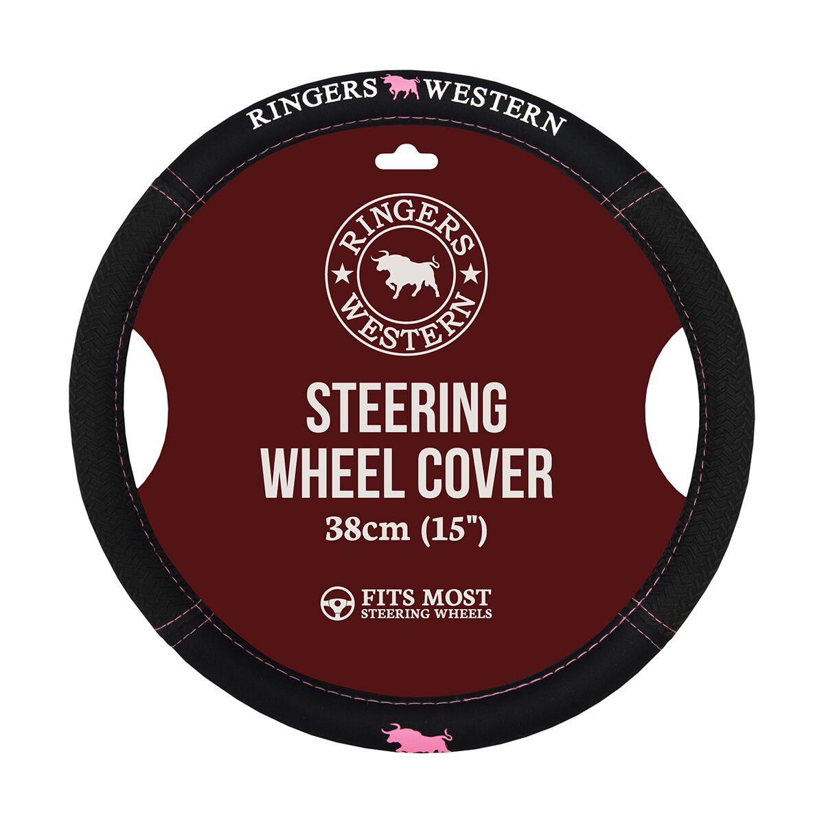 Ringers Western Steering Wheel Cover - Pink, , scaau_hi-res