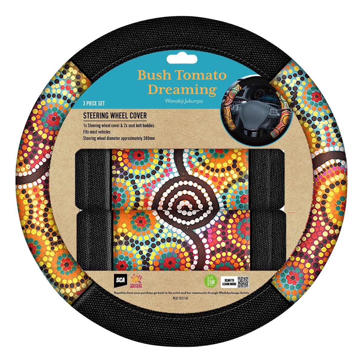 Bush Dreaming Repreve Steering Wheel Cover Set, , scaau_hi-res