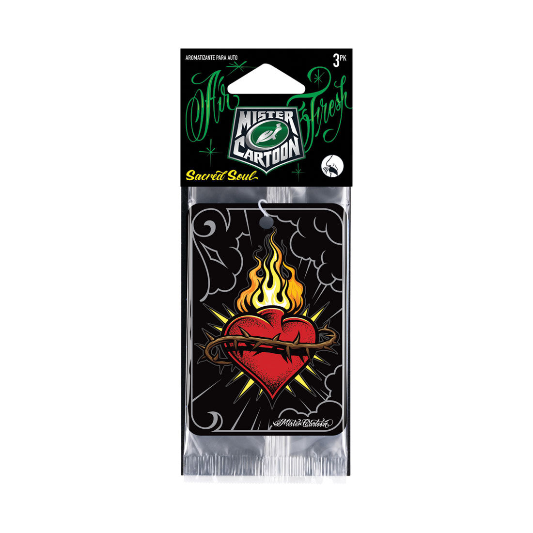 Turtle Wax x Mister Cartoon Air Freshener Sacred 3 Pack, , scaau_hi-res