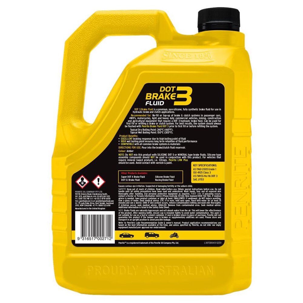 Penrite Brake Fluid DOT3 4L Supercheap Auto
