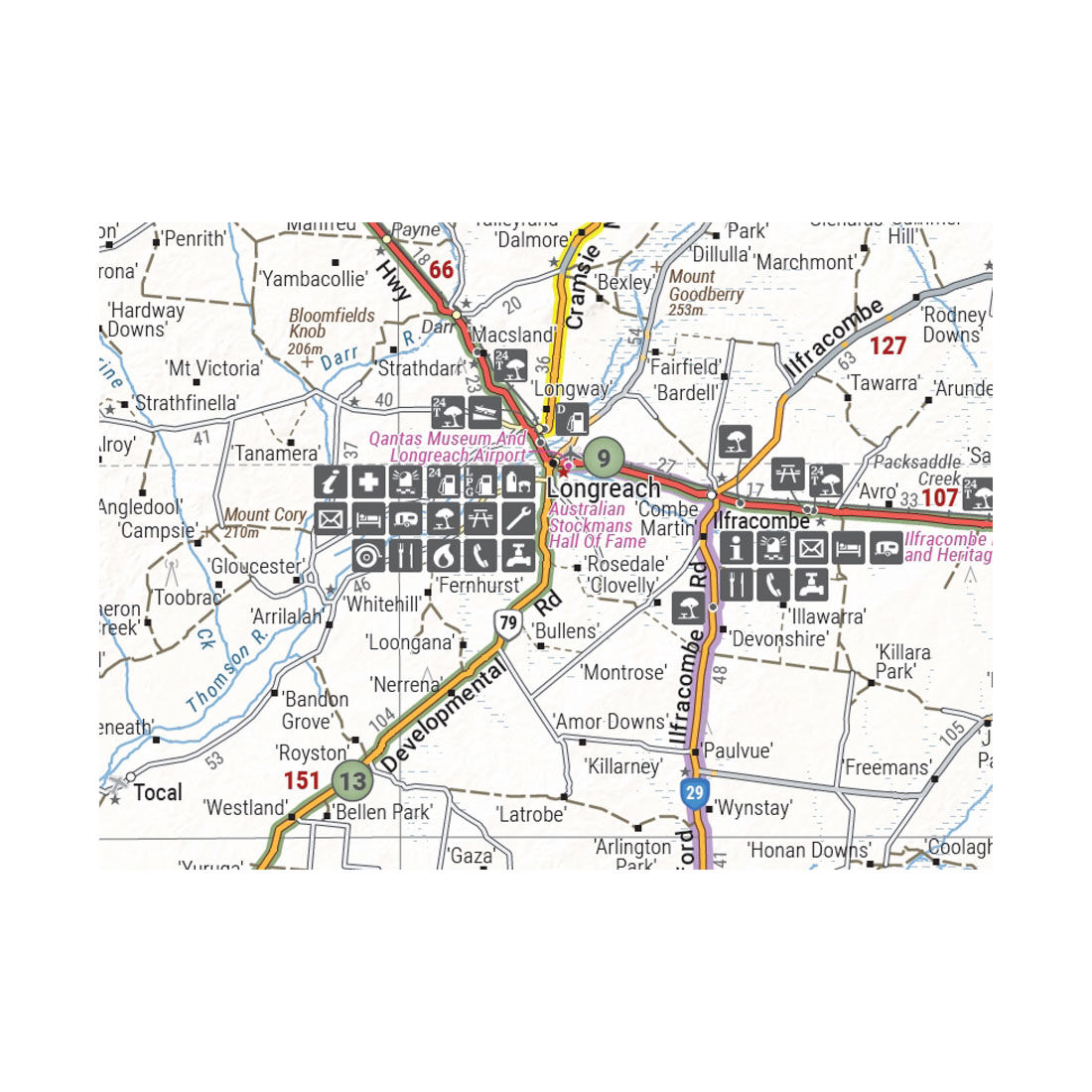 HEMA Outback Queensland Map: Camooweal to Stanthorpe - 5th Edition, , scaau_hi-res