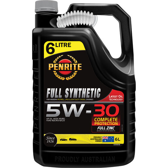 Penrite Full Synthetic Engine Oil - 5W-30 6 Litre, , scaau_hi-res