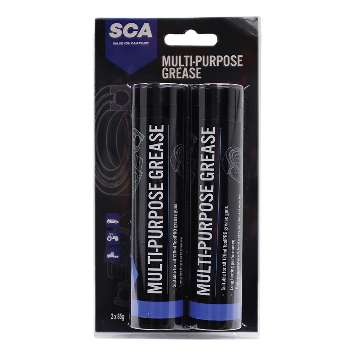 SCA Multi Purpose Grease Cartridge Twin Pack 85g, , scaau_hi-res