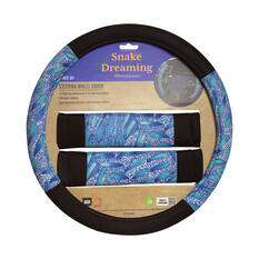 Snake Dreaming Repreve Steering Wheel Cover & Seat Belt Buddie Set Leaf, , scaau_hi-res