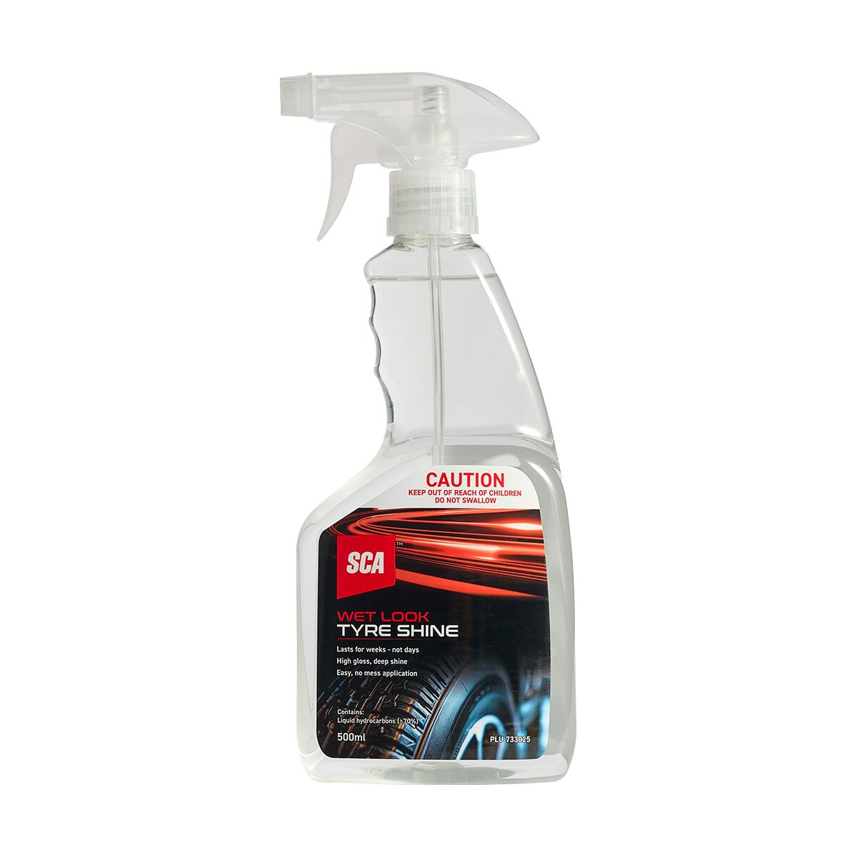 SCA Wet Look Gloss Tyre Shine Trigger Spray 500ml, , scaau_hi-res
