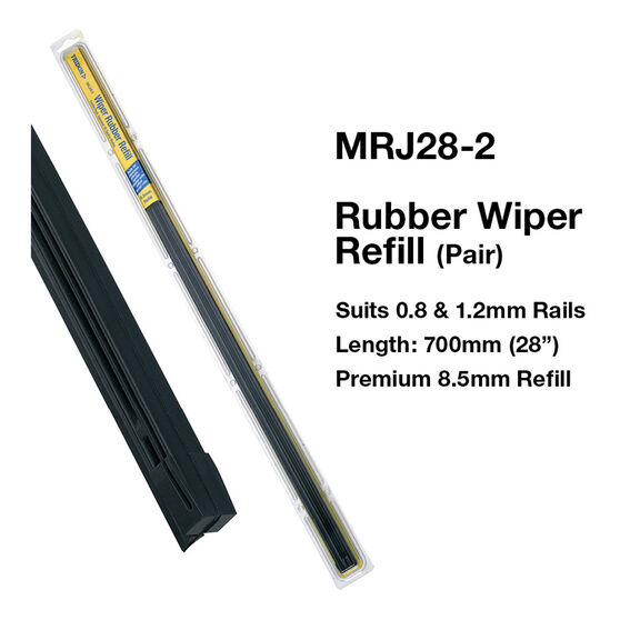 Tridon Wiper Refills Rubber 8.5mm 28", 2 Pack MRJ282 Supercheap Auto