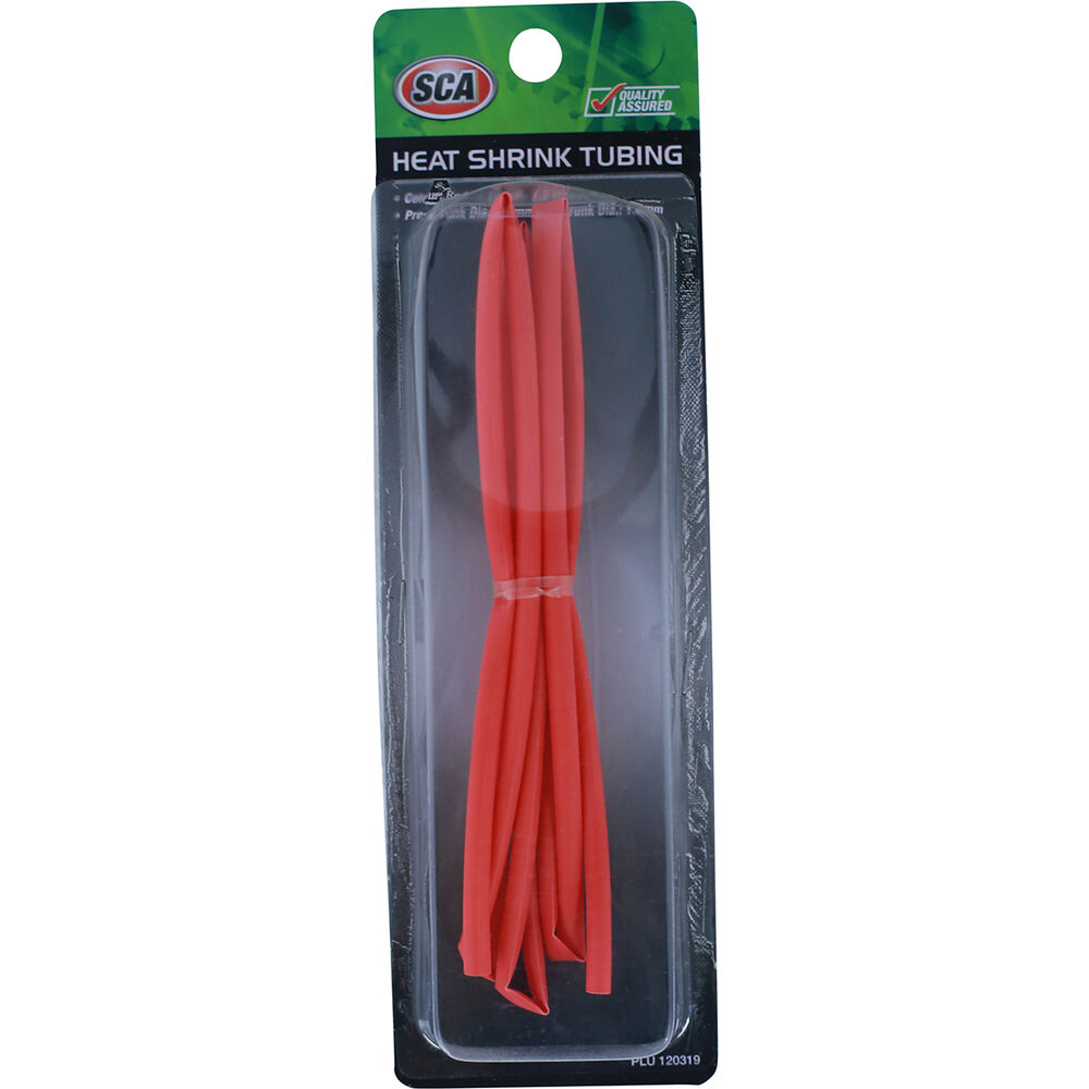 SCA Heat Shrink Tubing Red, 4.8mm x 1.2m Supercheap Auto