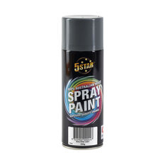 5 Star Enamel Spray Paint Dark Grey 250g, , scaau_hi-res