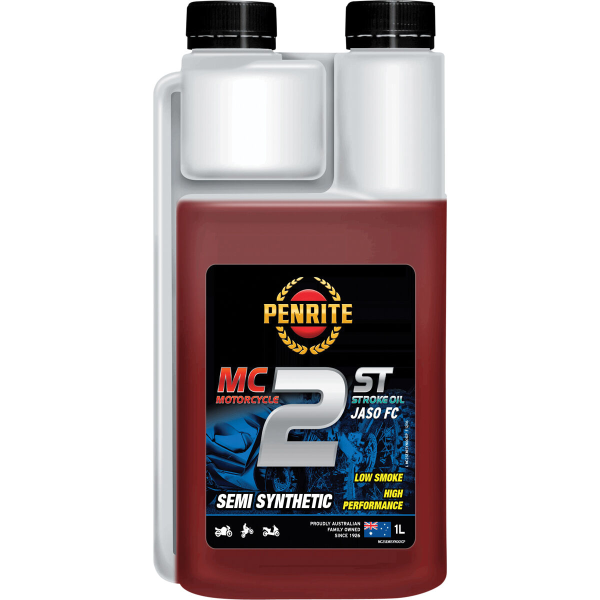 Penrite MC-2 Semi Synthetic Motorcycle Oil - 1 Litre, , scaau_hi-res