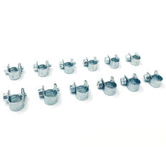 Calibre Hose Clamps - Zinc Plated, 12 Pieces, 7-9mm & 8-10mm, , scaau_hi-res