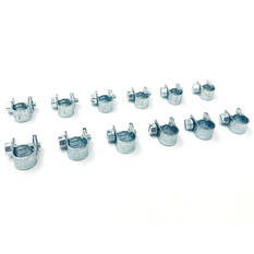 Calibre Hose Clamps - Zinc Plated, 12 Pieces, 7-9mm & 8-10mm, , scaau_hi-res