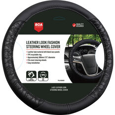 SCA Steering Wheel Cover - Lace, Black, 380mm diameter, , scaau_hi-res