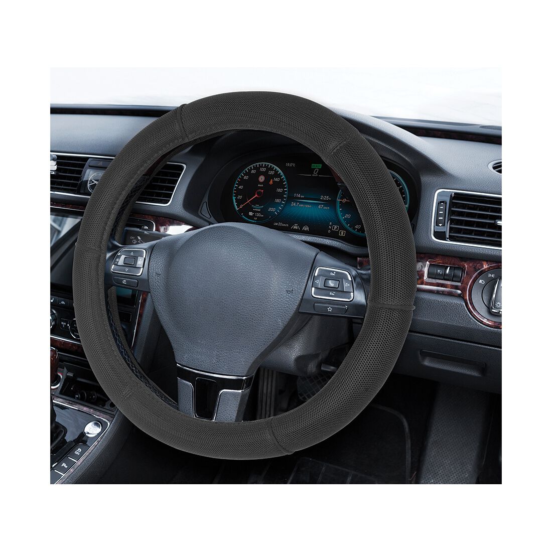SCA Steering Wheel Cover Mesh Black, , scaau_hi-res