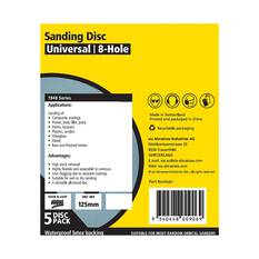 SIA Abrasives 125mm Wet & Dry Sanding Disc, 1948 Series, 8 Hole, 120 Grit, 5 Pack, , scaau_hi-res