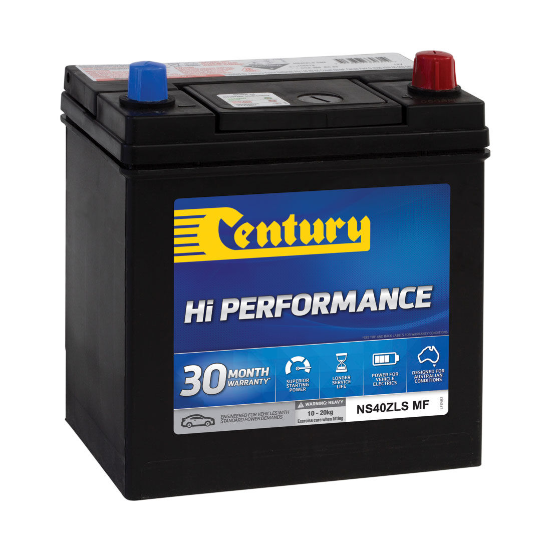 Century Hi Performance Car Battery NS40ZLS MF, , scaau_hi-res