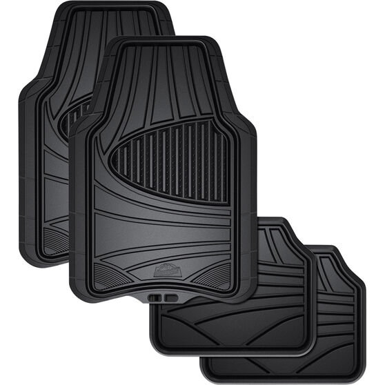 Armor All® 4-Piece Rubber Floor Mats, All-Weather Protection, Universal,  Trim to Fit Front, Back, Full Coverage Custom Fit Mats for Cars, Trucks,  SUVs