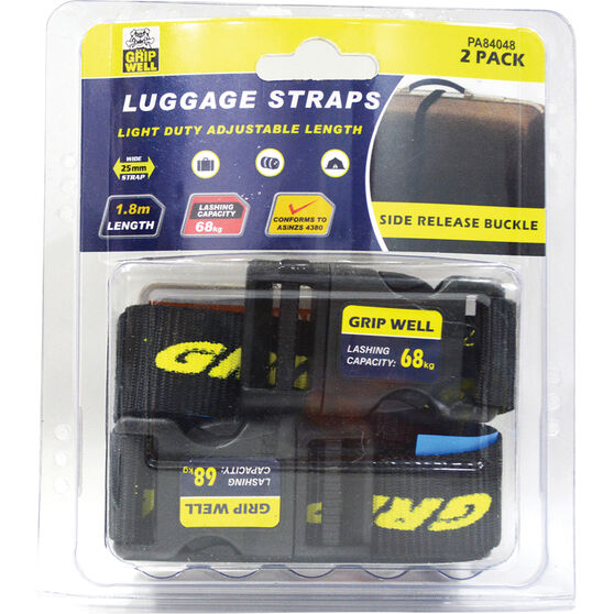 Gripwell Luggage Strap 1 8m 68kg 2 Pack Supercheap Auto