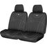 R.M. Williams Canvas Seat Cover Black Adjustable Headrests Size 30 Front Pair Airbag Compatible, , scaau_hi-res