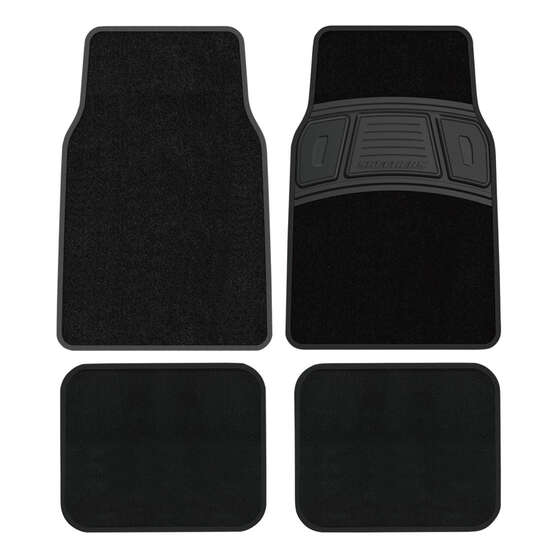 Skechers Carpet Floor Mats Black Front & Rear Set, , scaau_hi-res