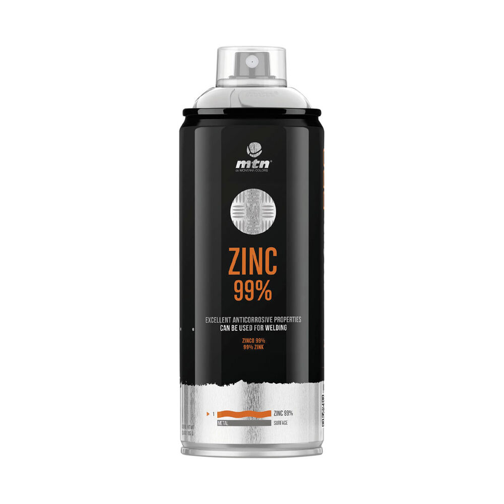MTN Pro Galvanized Matt 99 Zinc Spray Paint 400mL Supercheap Auto