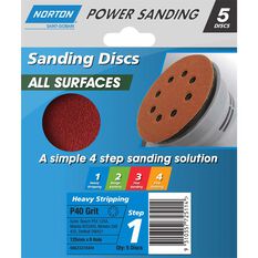 Norton Disc Sander 40 Grit 125mm, , scaau_hi-res