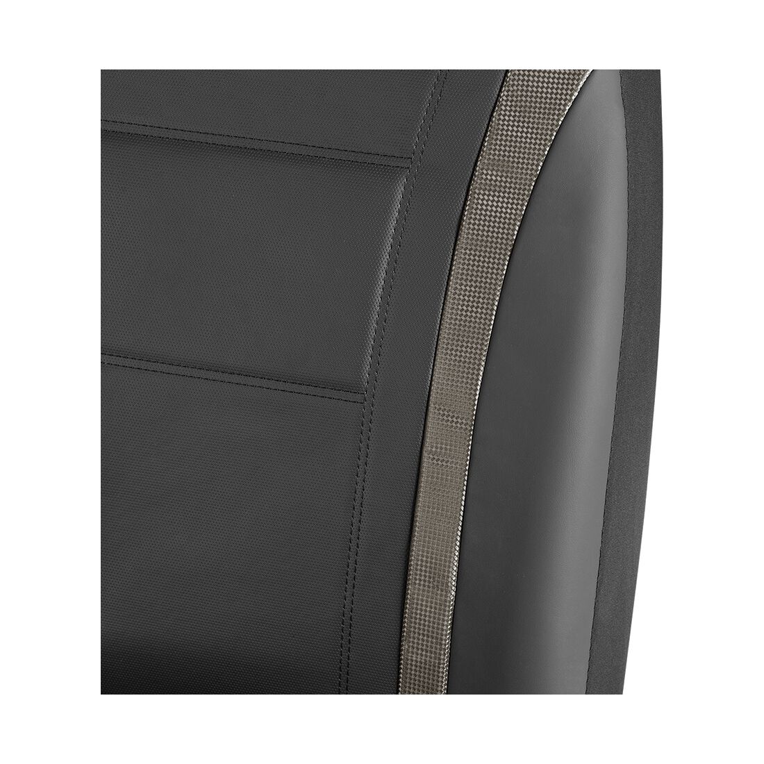 SCA Seat Cover Sports Black Metallic Leather Look, Adjustable Headrests, Airbag Compatible, Size 30A, , scaau_hi-res