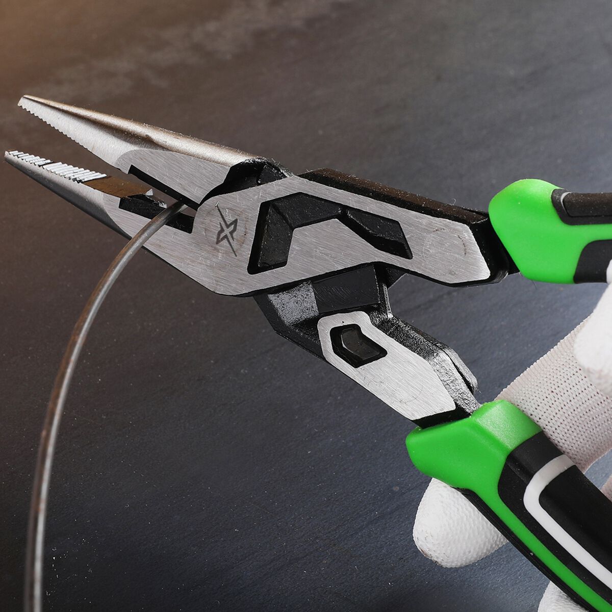 ToolPRO-X Pliers Double Leverage Long Nose 200mm, , scaau_hi-res